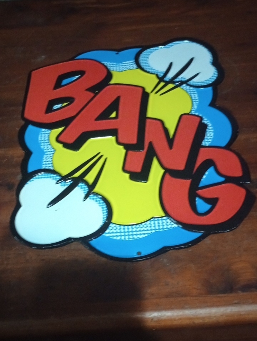 Pop Art "BANG" Comic Sign - Red, Yellow & Blue